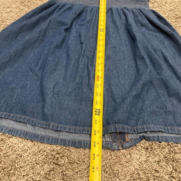 J. Gee sleeveless denim dress full zip front, mocked elastic waist likely a M Sz - Picture 6 of 16